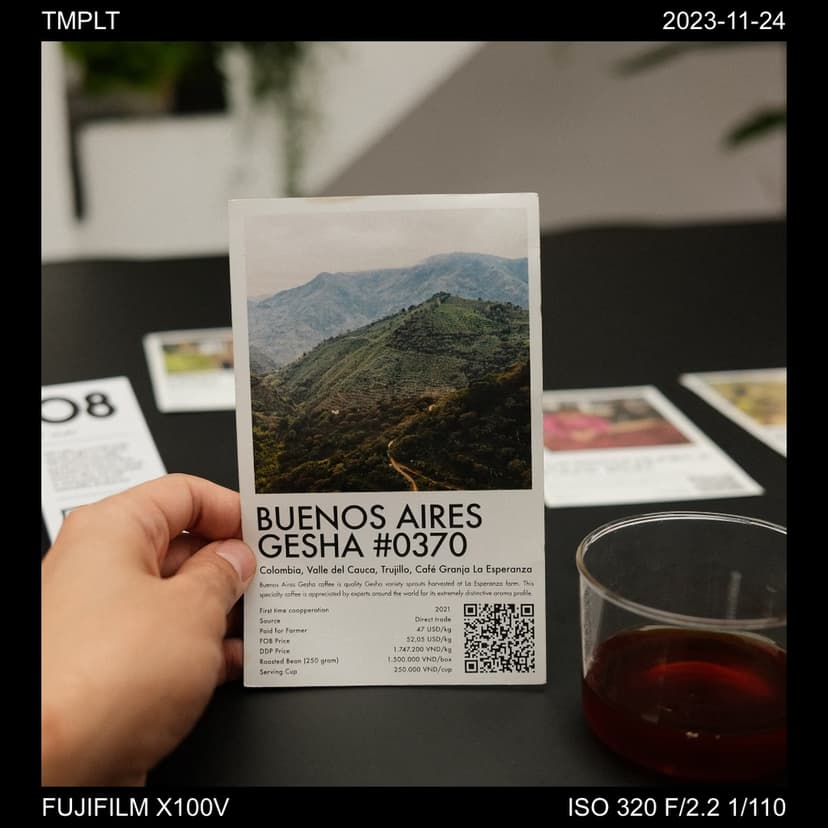 Street photo with location and settings overlay